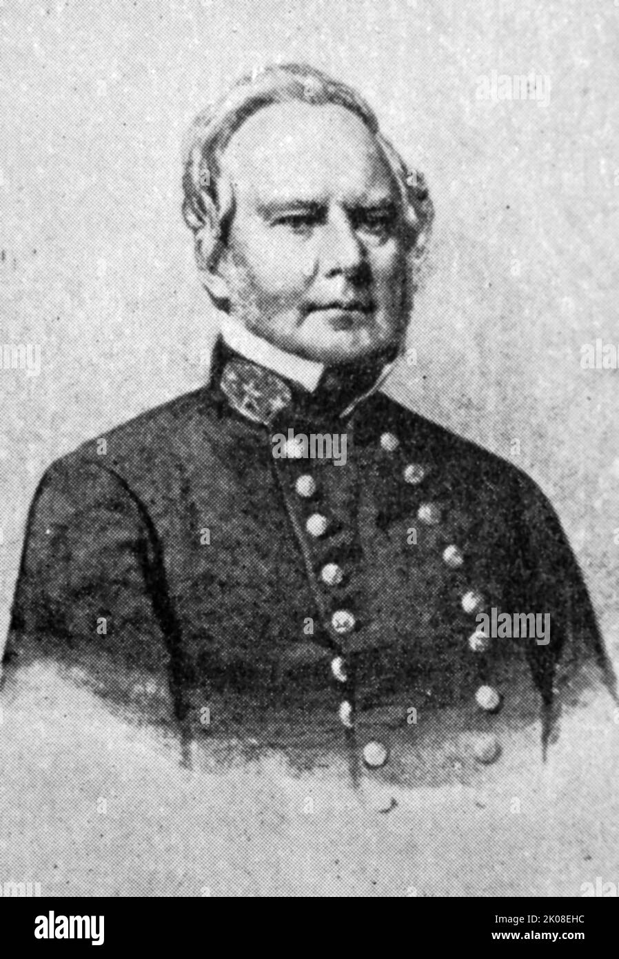 Le major-général Sterling Price (14 septembre 1809 - 29 septembre 1867) était un général des États-Unis et un officier supérieur de l'armée des États confédérés qui a combattu dans les théâtres de la guerre civile américaine de l'Ouest et du Trans-Mississippi. Il s'est élevé pendant la guerre Mexico-américaine et a été gouverneur du Missouri de 1853 à 1857 Banque D'Images