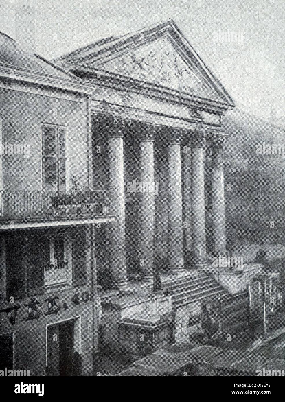 Ancien hôtel de ville de la Nouvelle-Orléans, où les officiers de la flotte ont exigé la remise de la ville. La prise de la Nouvelle-Orléans (25 avril - 1 mai 1862) pendant la guerre de Sécession a été un tournant dans la guerre, ce qui a précipité la prise du Mississippi Banque D'Images