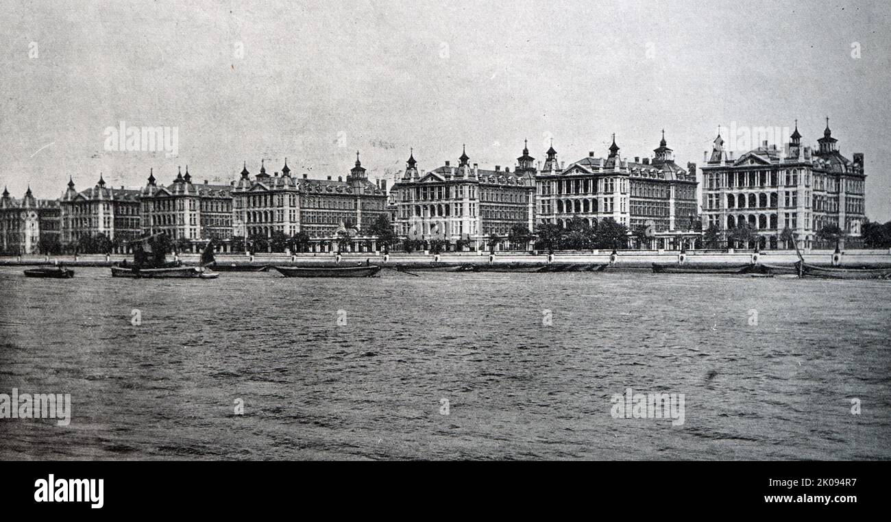 Hôpital St Thomas, Londres. Situé à l'origine à Southwark, mais basé à Lambeth depuis 1871, l'hôpital fournit des soins de santé librement ou sous des auspices de charité depuis le 12th siècle. Banque D'Images