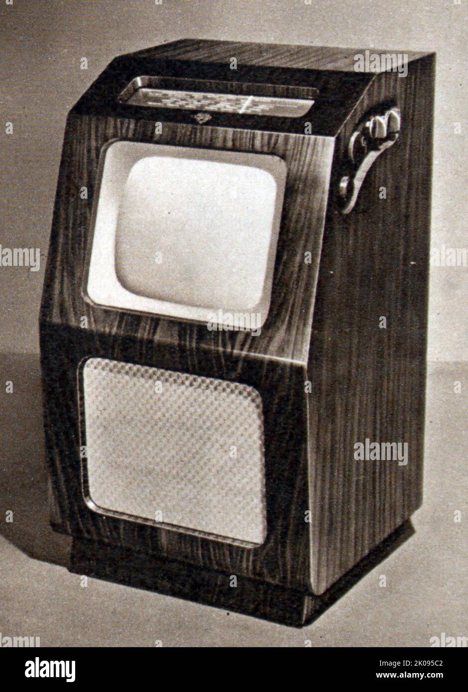 Récepteur combiné radio et télévision par Mullard Electronic Products. Banque D'Images