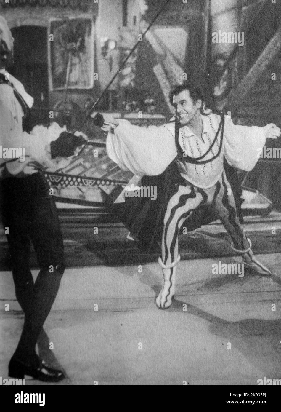 Acteur Stewart Granger, star du Nord sauvage et de Scaramouche. Stewart Granger (né James Lablache Stewart, 6 mai 1913 - 16 août 1993) est un acteur britannique, principalement associé à des rôles héroïques et romantiques. Banque D'Images