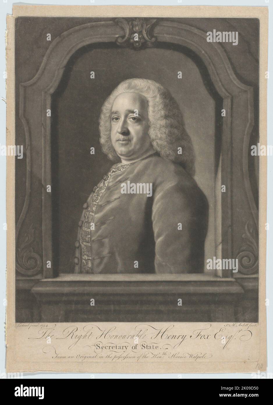 Portrait de Henry Fox, 1756. Banque D'Images