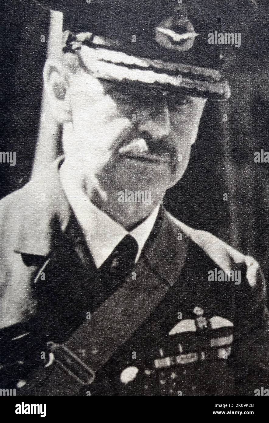 Sir Hugh Dowding était officier de la Royal Air Force. Hugh Caswall Tremenheere Dowding, 1st Baron Dowding, GCB, GCVO, CMG (24 avril 1882 - 15 février 1970) était officier de la Royal Air Force. Il était commandant de l'Air commandant du Fighter Command de la RAF pendant la bataille d'Angleterre et est généralement reconnu pour avoir joué un rôle crucial dans la défense de la Grande-Bretagne, et donc, la défaite du plan d'Adolf Hitler d'envahir la Grande-Bretagne. Banque D'Images