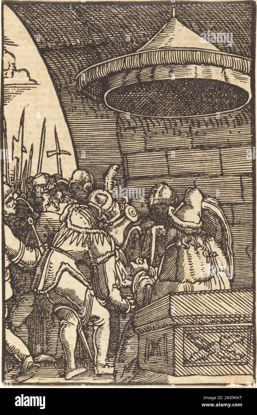 Pilate se lavant les mains, c. 1513. Banque D'Images