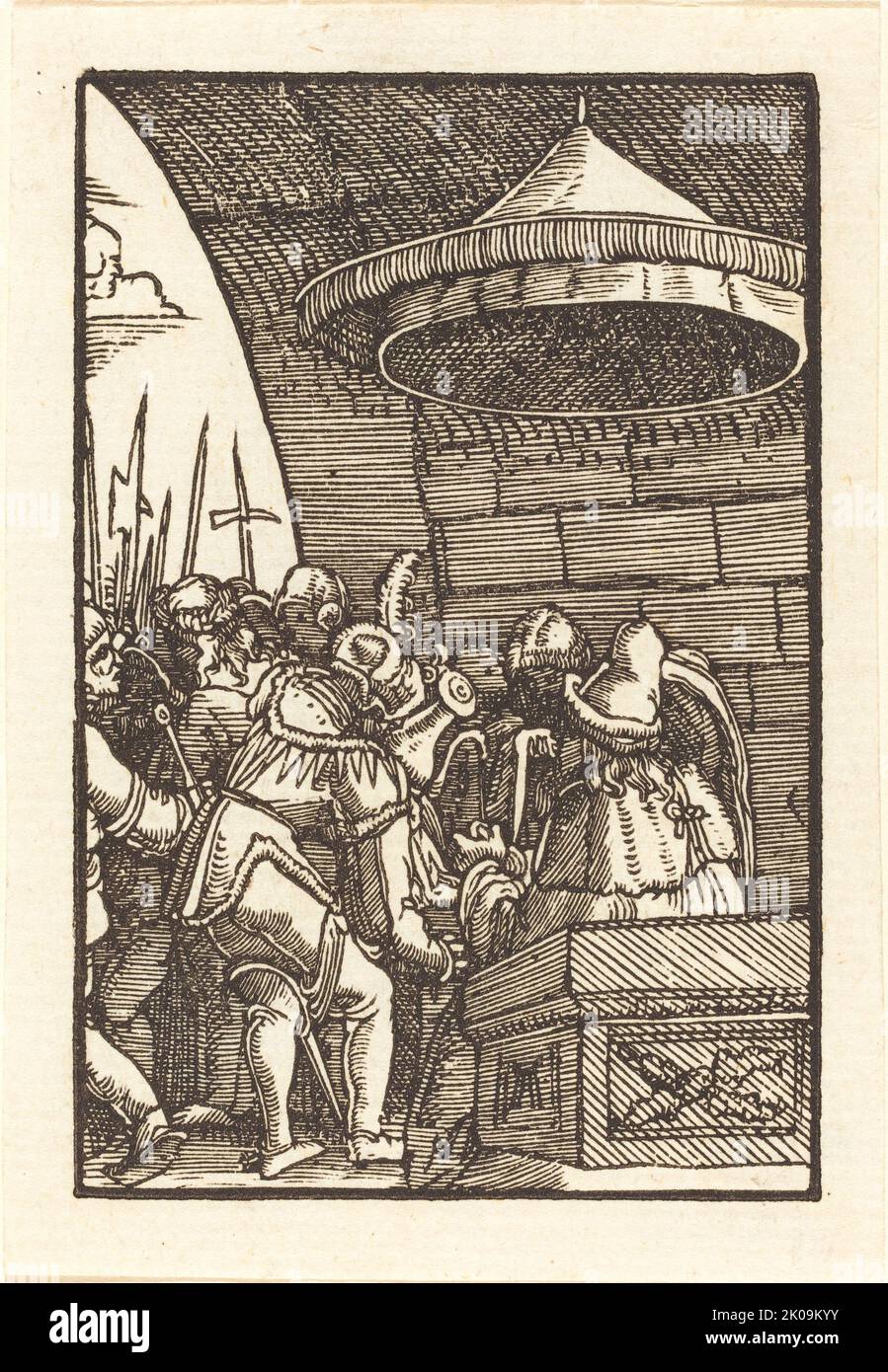 Pilate se lavant les mains, c. 1513. Banque D'Images
