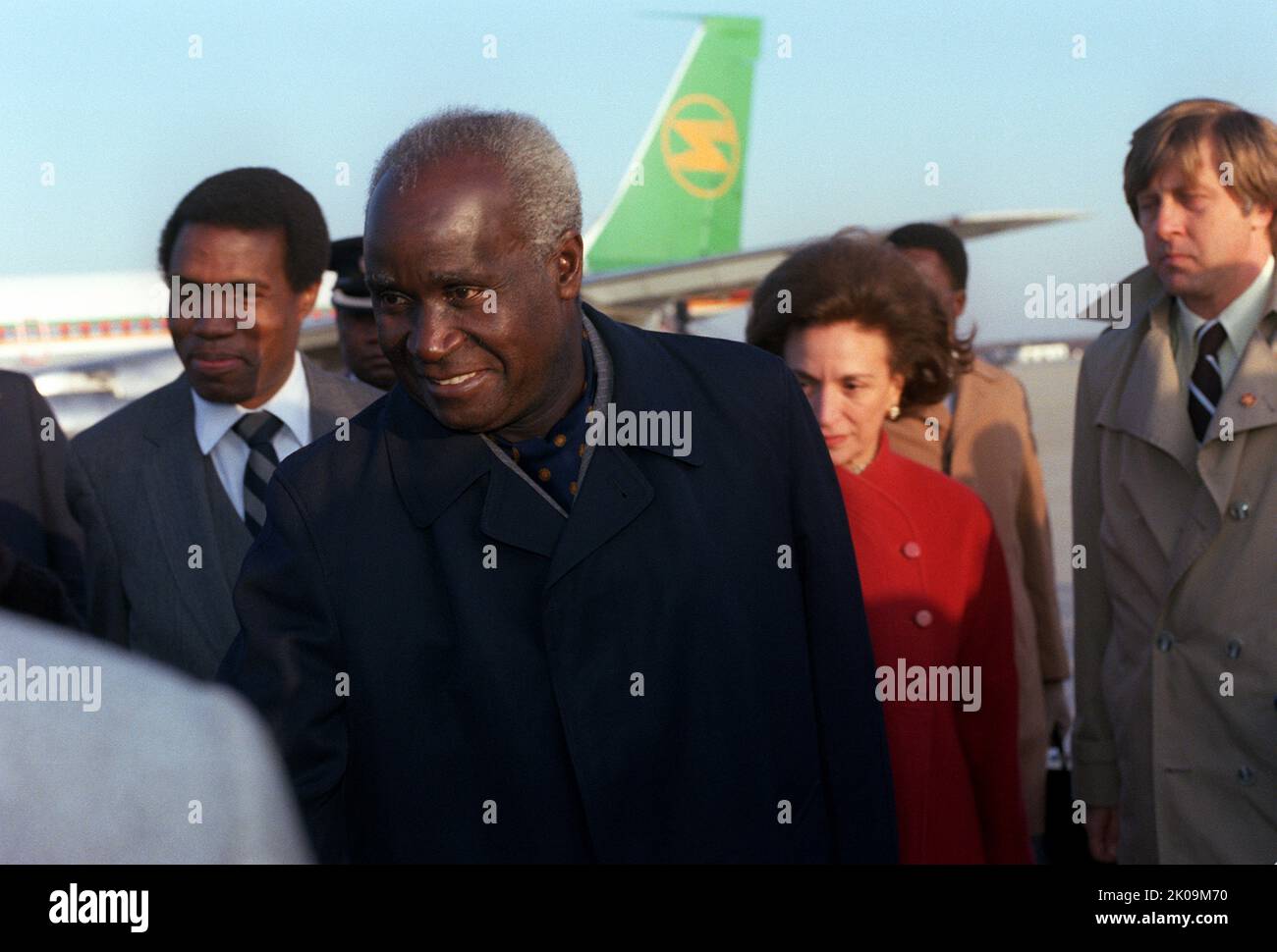 Kenneth David Kaunda (28 avril 1924 - 17 juin 2021), politicien zambien qui a été le premier président de la Zambie de 1964 à 1991. Il était à l'avant-garde de la lutte pour l'indépendance par rapport à la domination britannique. Banque D'Images