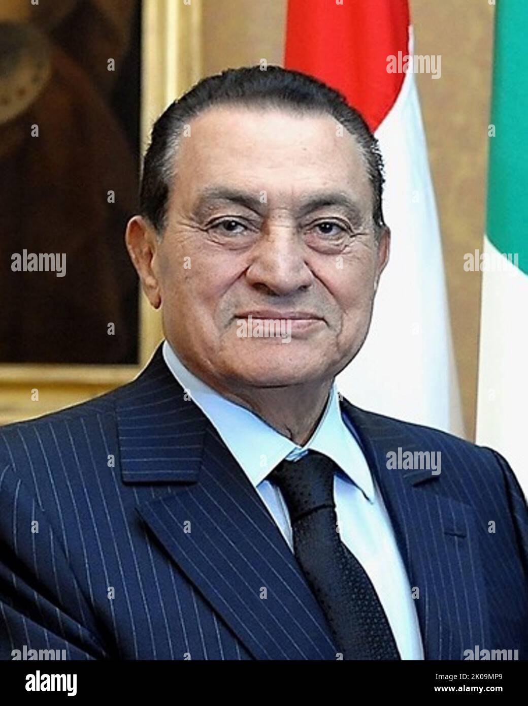 Muhammad Hosni El Sayed Mubarak (4 mai 1928 - 25 février 2020) était un chef militaire et politique égyptien qui a servi comme quatrième président de l'Égypte de 1981 à 2011. Banque D'Images