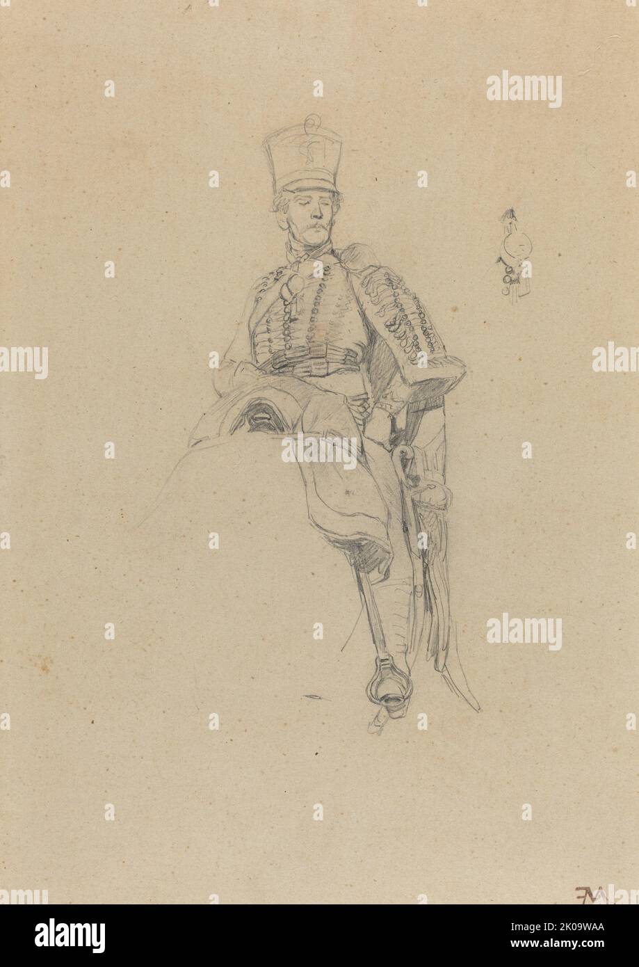 Un hussar français, c. 1865. Banque D'Images