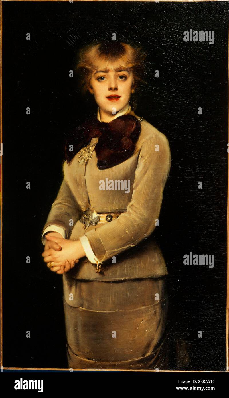 Portrait de Jeanne Samary (1857-1890), membre du COM&#xe9;die-Fran&#xe7;aise, c1879. Banque D'Images