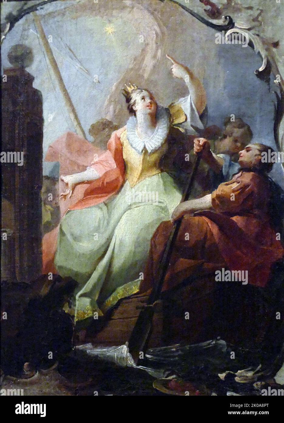 Saint Ursula, 1754, par Franz Sigrist. Franz Sigrist (1727-1803) est né à Vienne et est un peintre autrichien. Banque D'Images