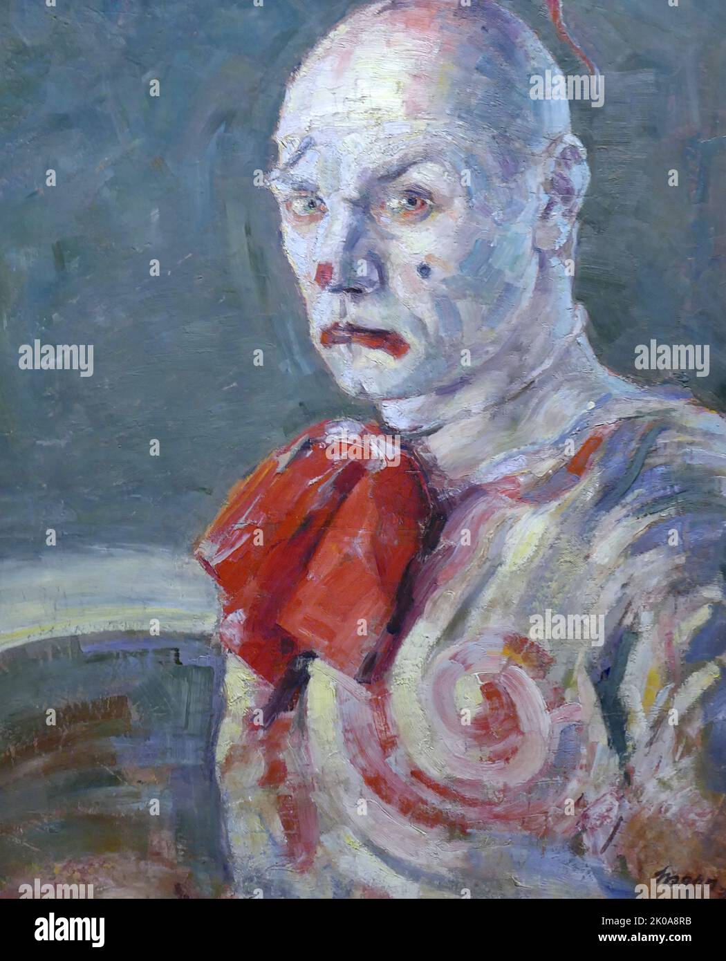 Rudolf Spohn. Autoportrait comme clown, 1930. Huile sur toile Banque D'Images