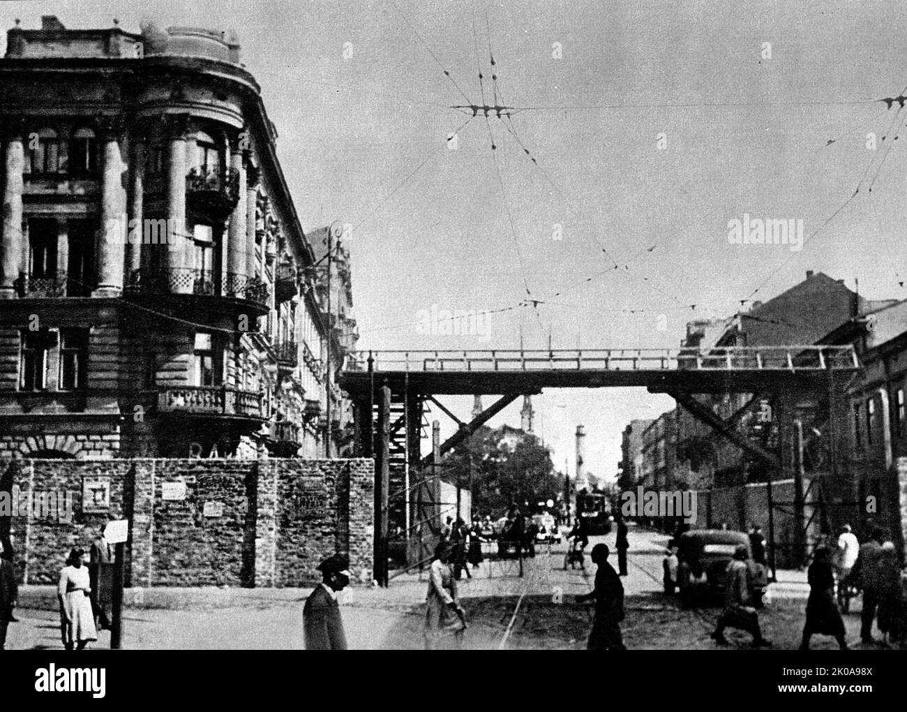 Le ghetto de Varsovie, le plus grand ghettos nazi de la Seconde Guerre mondiale Il a été créé en novembre 1940 par les autorités allemandes dans le nouveau territoire gouvernemental général de la Pologne occupée. À son apogée, jusqu'à 460 000 juifs y ont été emprisonnés Banque D'Images