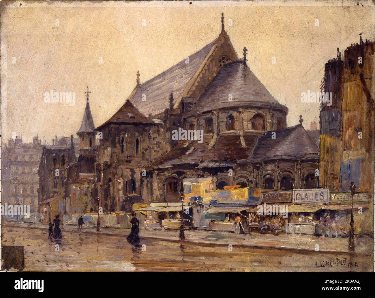 Abside de l'église Saint-Martin-des-champs, 1902. Banque D'Images