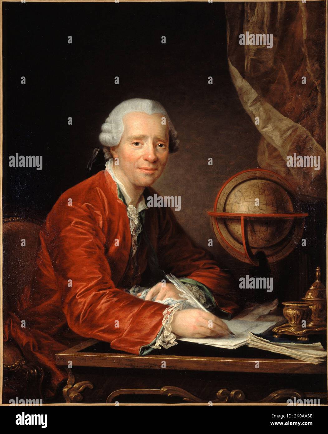 Portrait de Jean le rond d'Alembert (1717-1783), mathématicien et philosophe, 1777. Banque D'Images
