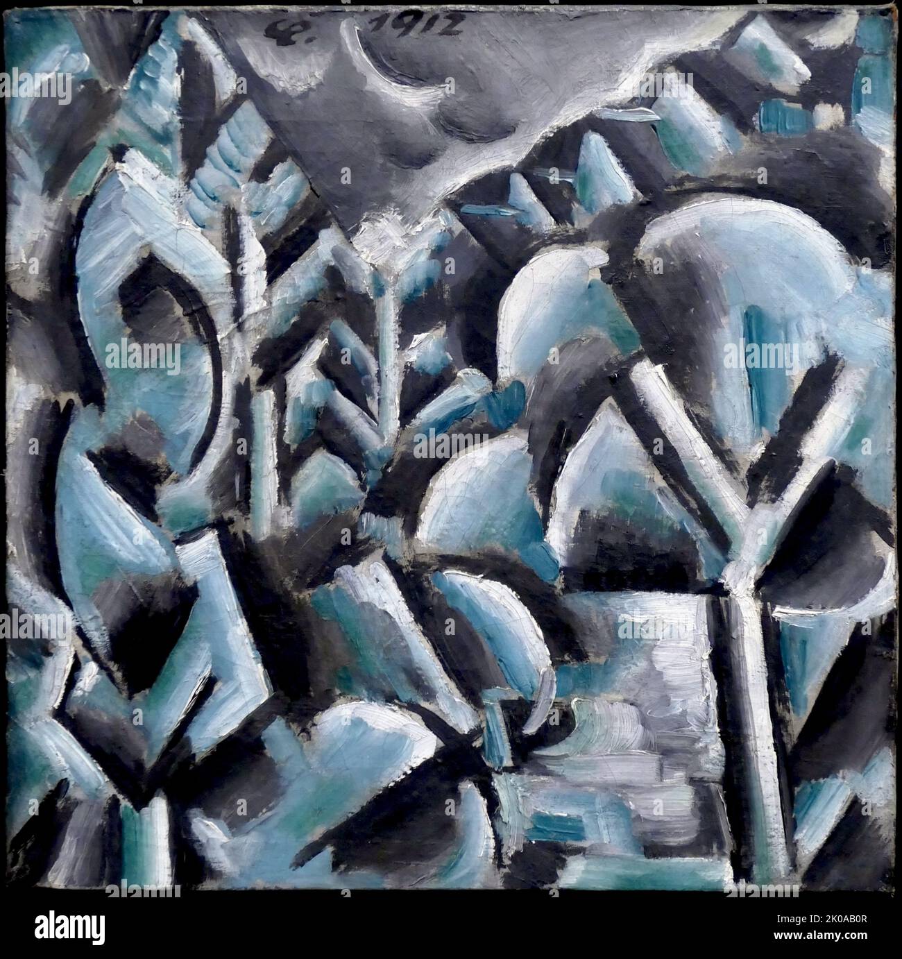 La forêt, 1912 par Josef Capek. Josef Capek (23 mars 1887 - avril 1945) est un artiste tchèque qui était plus connu comme peintre, mais qui a également été noté comme écrivain et poète Banque D'Images