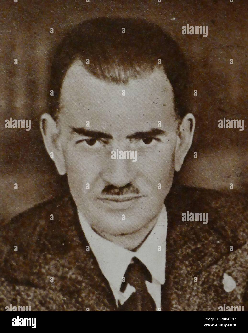 John Johnstone Dedman (2 juin 1896 - 22 novembre 1973) était ministre des gouvernements du Parti travailliste australien, dirigé par John Curtin et Ben Chifley. Il a été responsable de l'organisation de la production pendant la Seconde Guerre mondiale, de la création de l'Université nationale australienne, de la réorganisation de l'Organisation de recherche scientifique et industrielle du Commonwealth (CSIRO) et du développement du Snowy Mountains Scheme Banque D'Images