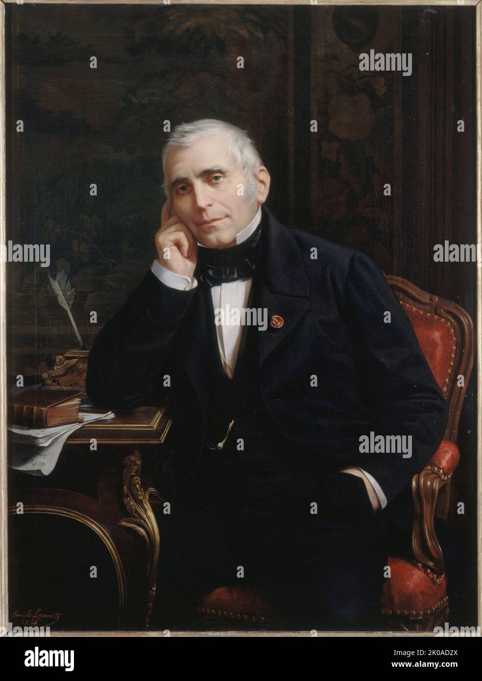 Portrait d'EUG&#XE8;ne Scribe (1791-1861), auteur dramatique, 1863. Banque D'Images