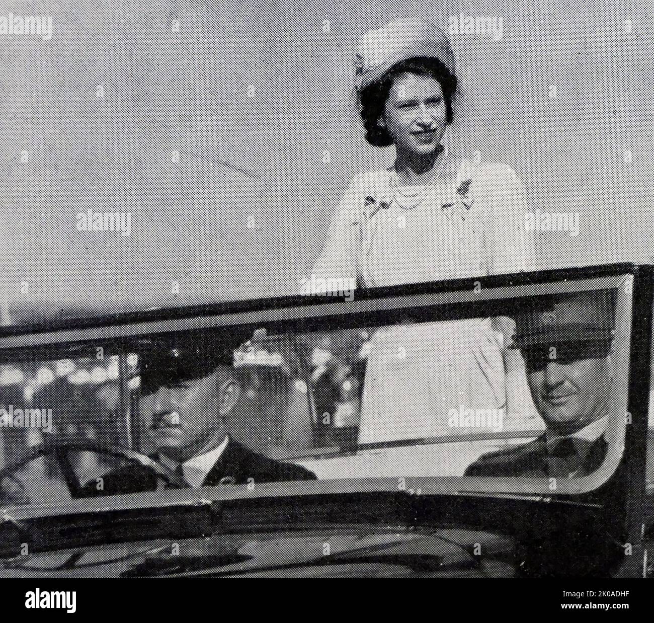 La princesse Elizabeth, (plus tard la reine Elizabeth II), d'Angleterre, en tournée en Afrique du Sud, 1947 Banque D'Images