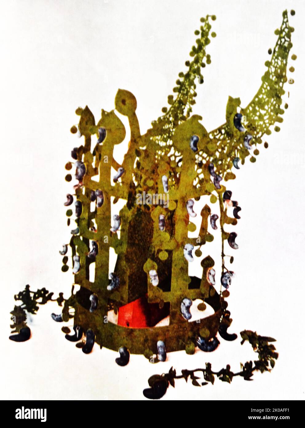 Couronne de l'ancien Royaume de Silla. Extrait de Keum-gwan-chong (tombe de la couronne d'or), Kyongju, Corée du Sud. De Old Silla kingdom (57 BCE - 668) Banque D'Images