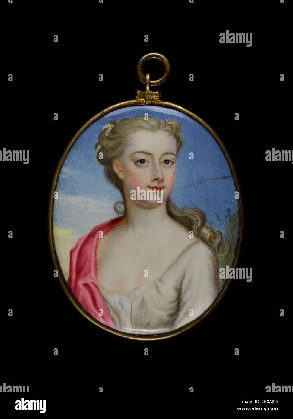 Portrait d'une jeune femme, entre 1700 et 1740. Banque D'Images