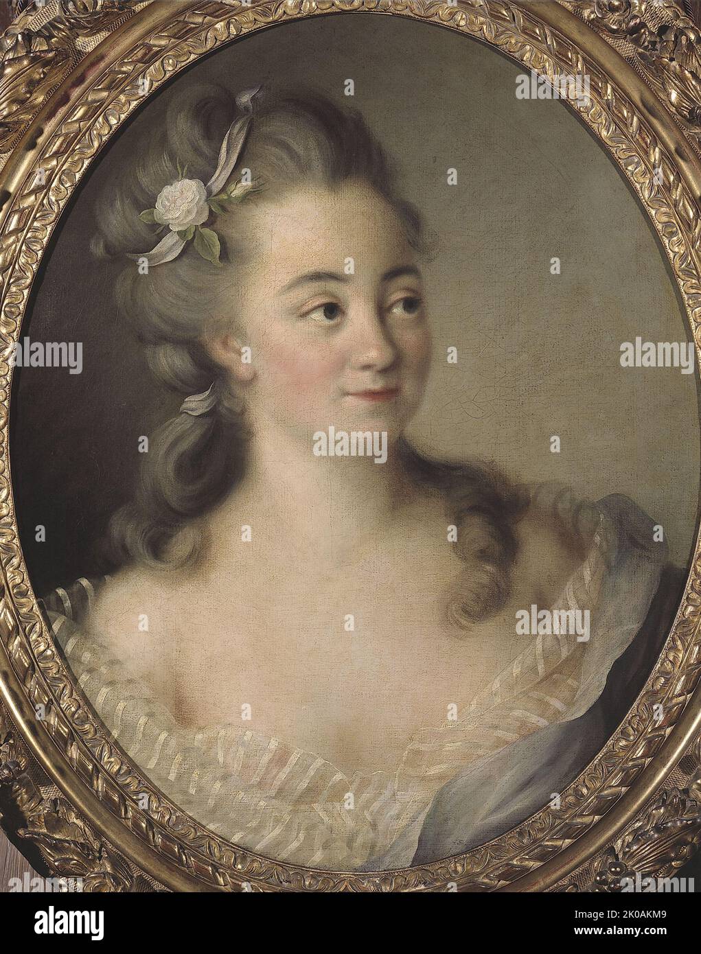 Portrait pensé pour être Madame Dugazon, actrice de la Comédie-italienne. Banque D'Images