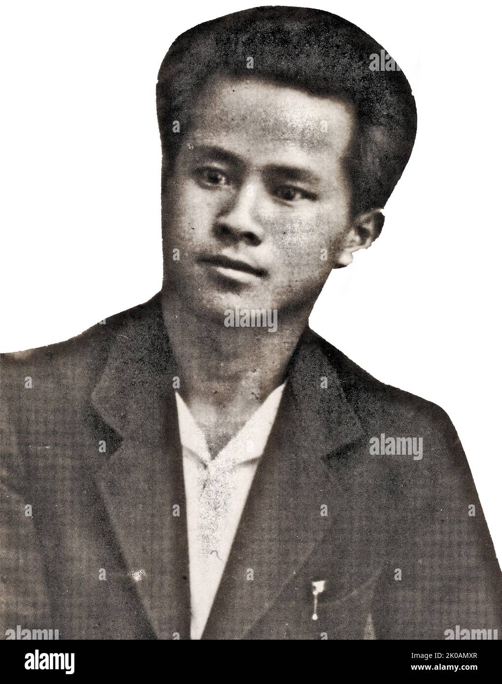 REN Bishi en janvier 1922. À cette époque, Ren Bishi a été nommé membre du Parti communiste de Chine à Moscou, remplaçant son appartenance à la Ligue socialiste de la jeunesse. Il a participé au Premier Congrès des partis communistes et des organisations révolutionnaires nationales dans les pays d'extrême-Orient tenu par le Comintern à Moscou. Banque D'Images