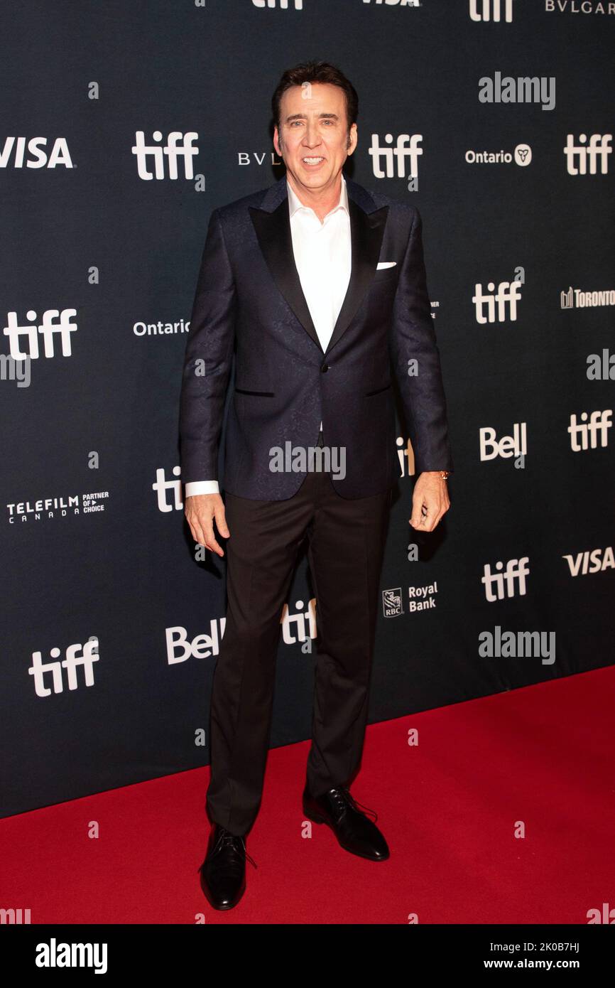 Toronto, Canada. 09th septembre 2022. Nicolas cage participe à la première du Festival international du film de Toronto de 2022 de « Bucher's Crossing » au Roy Thomson Hall, sur 09 septembre 2022, à Toronto, en Ontario. Photo: PICJER/imageSPACE crédit: Imagespace/Alamy Live News Banque D'Images