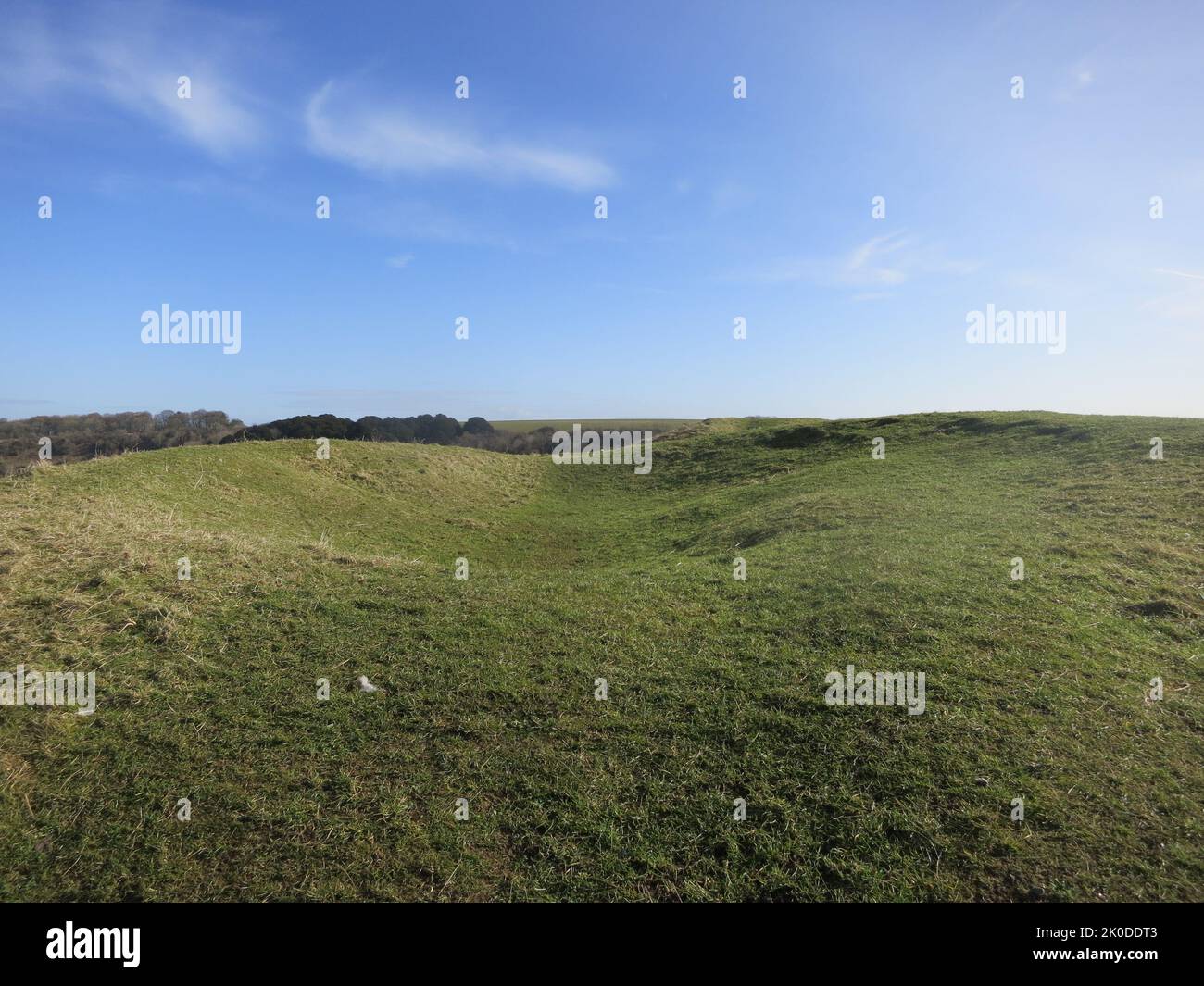 Sentier et parc national South Downs Way. Sentier longue distance. Angleterre. ROYAUME-UNI Banque D'Images