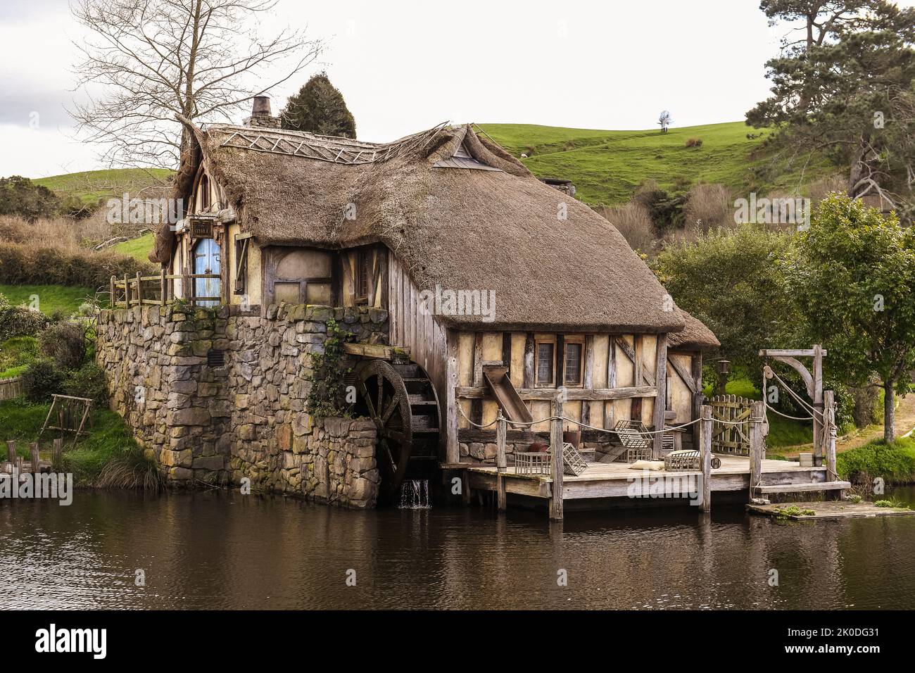 Hobbiton, Nouvelle-Zélande, Matamata, Lord of the Rings/The Hobbit Banque D'Images