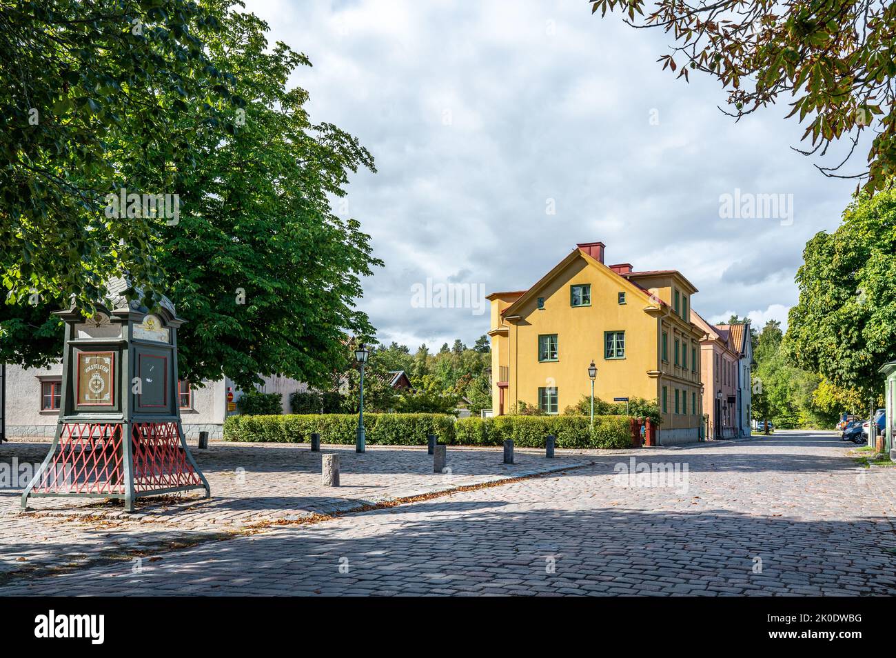 Musée en plein air Old Linköping au début de l'automne en Suède. Le bâtiment historique a été déplacé ici lorsque le centre de Linköping a été modernisé. Banque D'Images