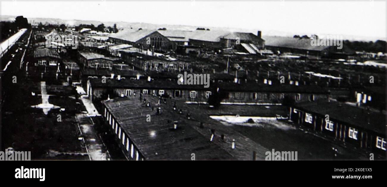 Le camp de concentration nazi de Neuengamme, dans le nord de l'Allemagne, était composé du camp principal, Neuengamme, et de plus de 85 camps satellites. Créé en 1938, plus de 100 000 prisonniers ont traversé Neuengamme et ses camps, dont 24 étaient destinés à des femmes. Le nombre de morts vérifié est de 42 900. Banque D'Images
