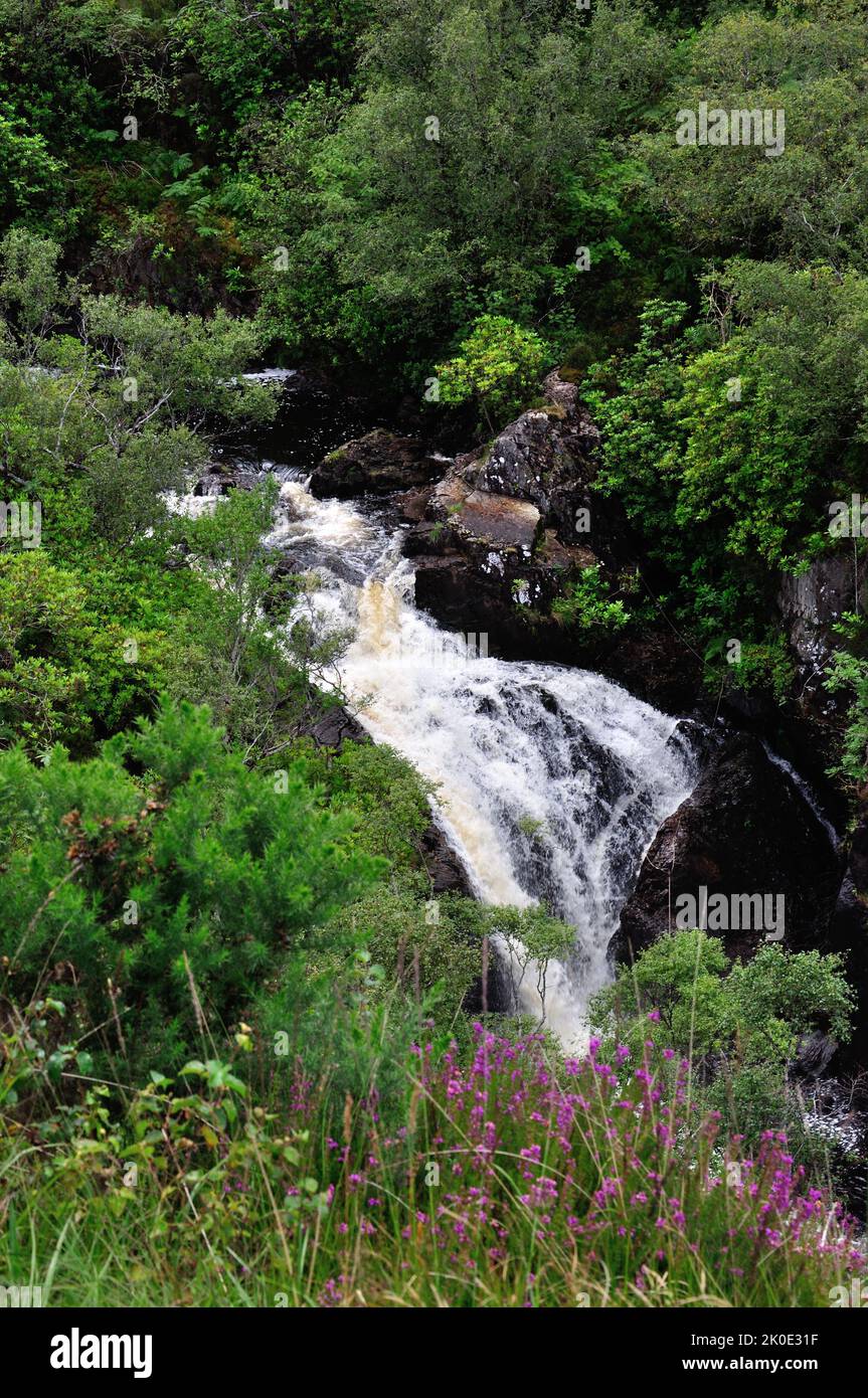Auf dem Rundweg BEI den Inchree Falls in der Nähe von Onich Hat man wunderschöne Ausblicke auf die schottischen Highlands BEI fort William. - Le circ Banque D'Images