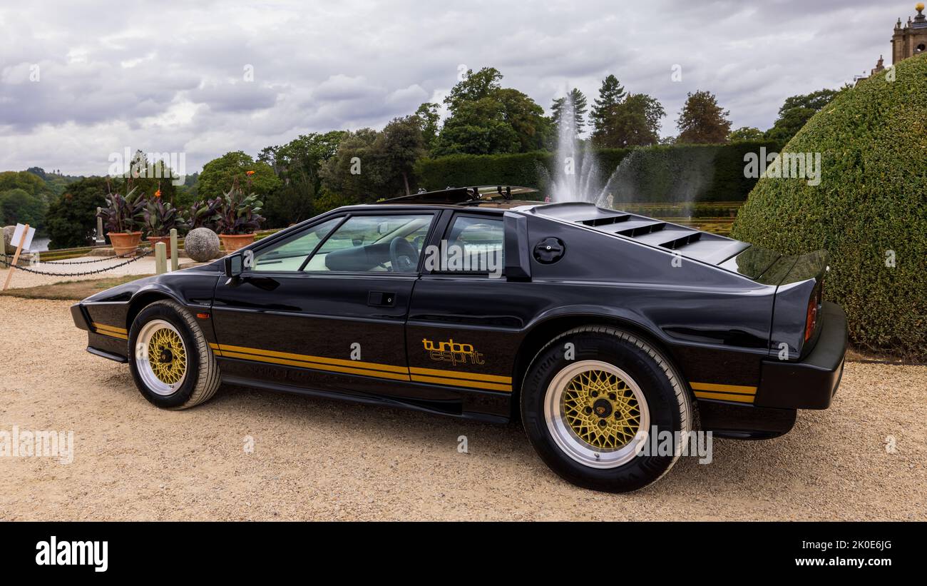 1985 Lotus Turbo Esprit «LOT 82T» exposé au salon privé Concours d’Elégance Motor show tenu au Palais de Blenheim le 4th septembre 2022 Banque D'Images