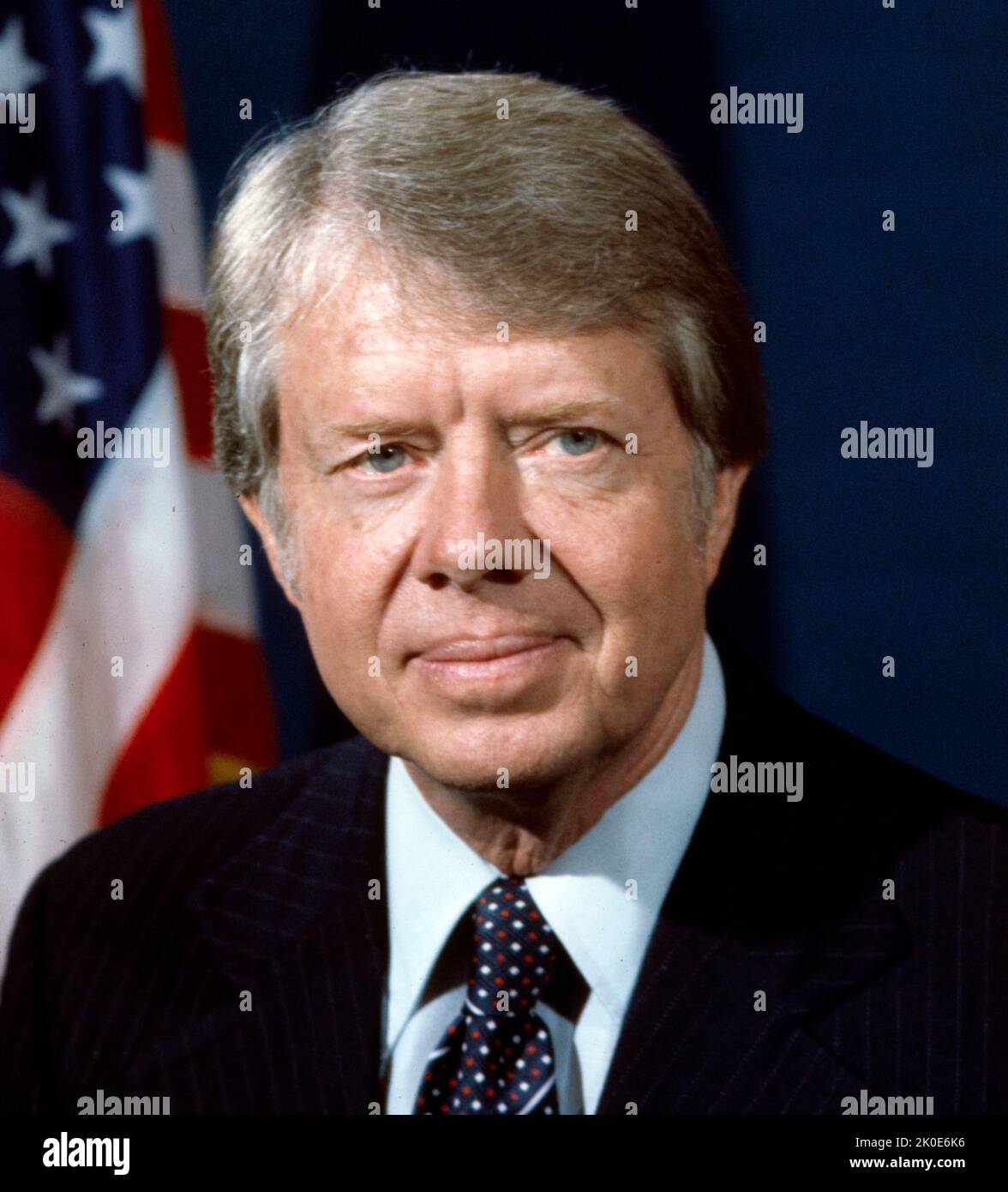 James Earl carter Jr. (Né 1 octobre 1924) politicien américain qui a été président des États-Unis en 39th de 1977 à 1981. Membre du Parti démocratique, il a été gouverneur de la Géorgie en 76th de 1971 à 1975 et sénateur de l'État de Géorgie de 1963 à 1967. Banque D'Images