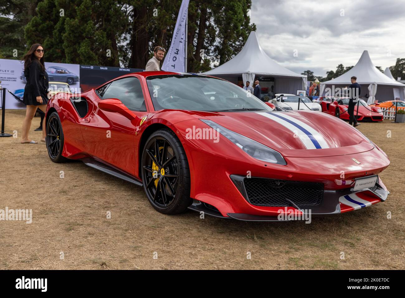 2019 Ferrari 488 Pista, en exposition au salon privé Concours d’Elégance Motor show, au Palais de Blenheim Banque D'Images