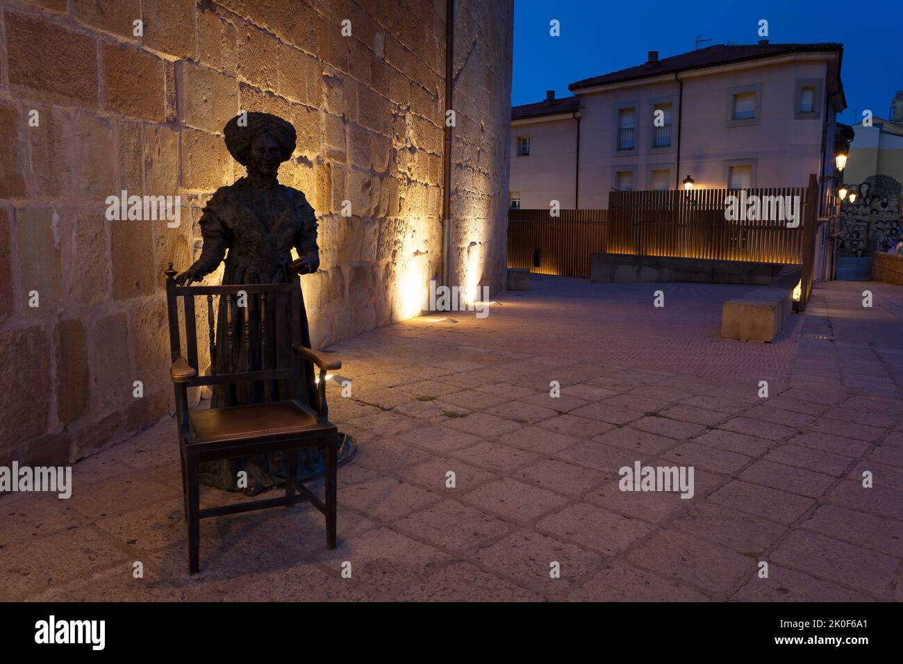 Leonor izquierdo sculpture, Santa Maria la Mayor église, Soria, Castilla y Leon, Espagne Banque D'Images