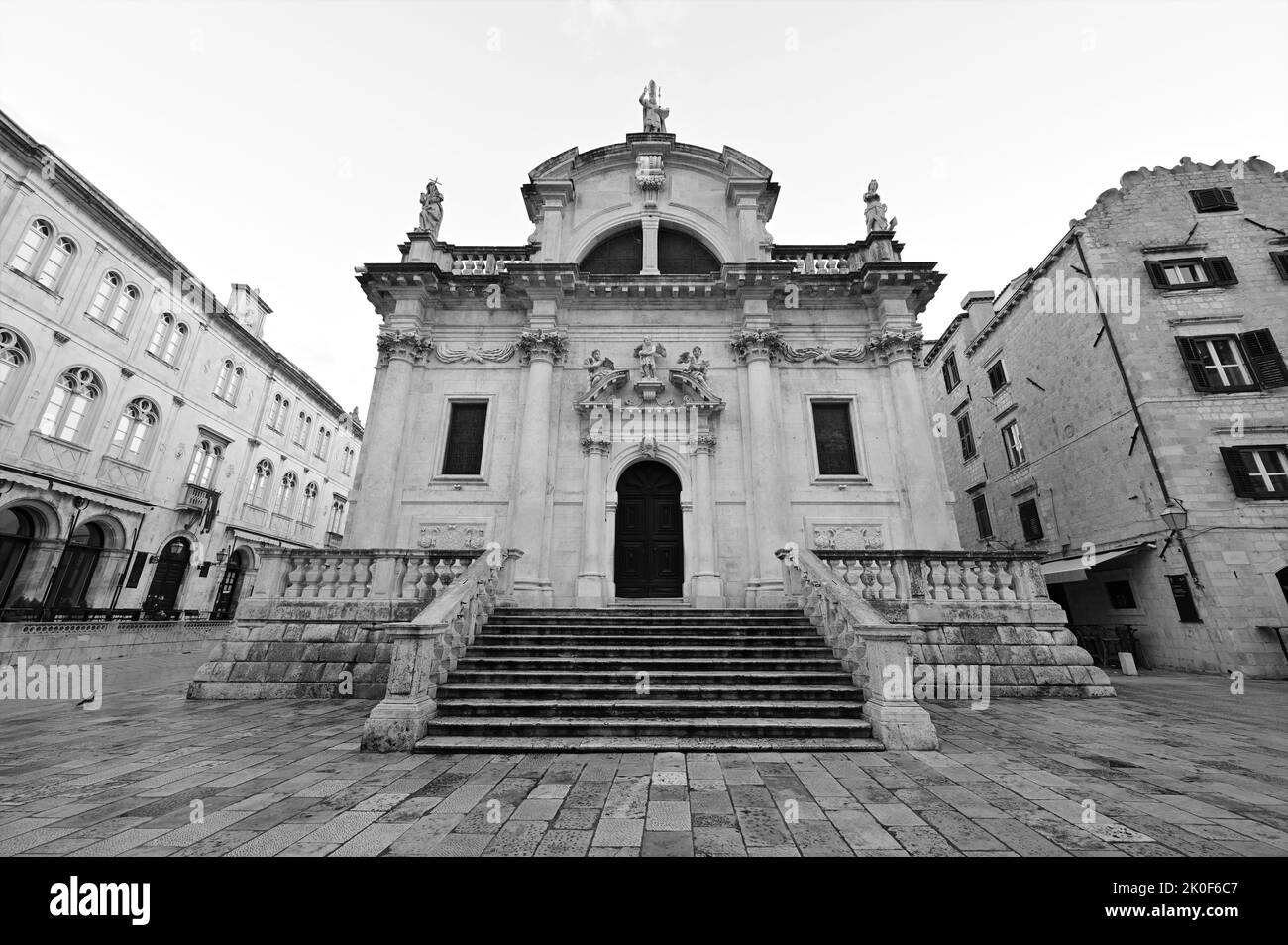 L'église de St Blaise dans la vieille ville de Dubrovnik. Banque D'Images