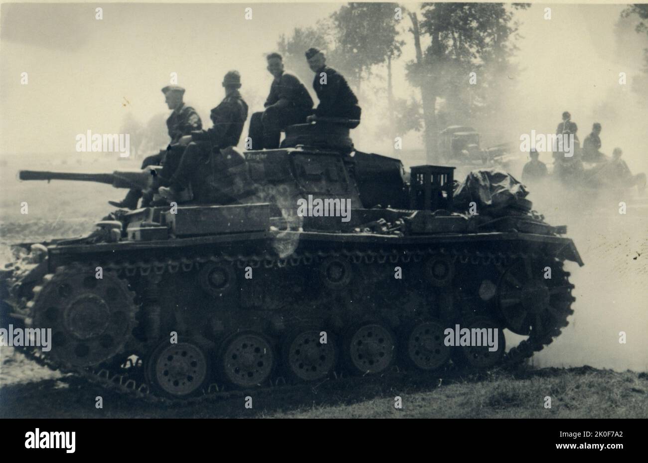 Wehrmacht Heer Panzerkampfwagen III PzKpfw III Panzer III Ausf. H - Armée allemande Panzerkampfwagen / Medium Tank III Mark / Mk H - Russie Banque D'Images