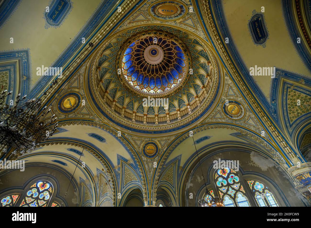 Szeged, Hongrie. Intérieur de la synagogue Szeged, conçu par Lipot Baumhorn Banque D'Images