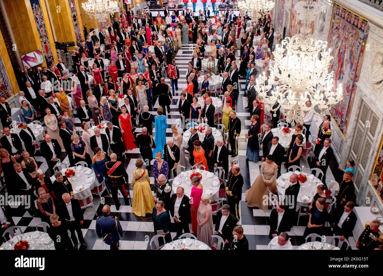 Quêtes au Palais Christiansborg de Copenhague, sur 11 septembre 2022, pour assister à un dîner de gala organisé par HM la Reine, à l'occasion du 50 ans d'anniversaire de l'accession de sa Majesté la Reine au trône photo: Albert Nieboer/pays-Bas OUT/point de vue OUT Banque D'Images