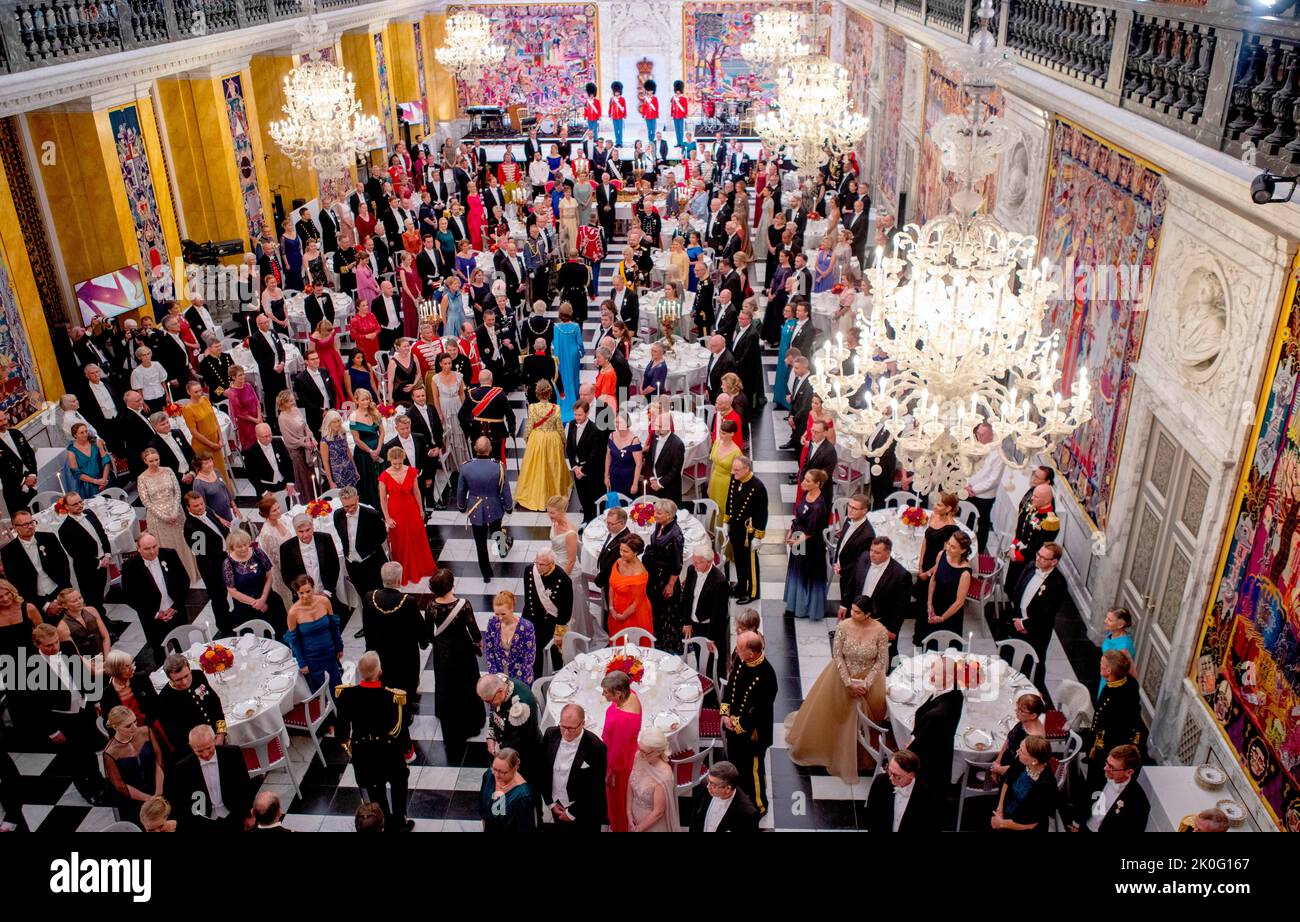 Quêtes au Palais Christiansborg de Copenhague, sur 11 septembre 2022, pour assister à un dîner de gala organisé par HM la Reine, à l'occasion du 50 ans d'anniversaire de l'accession de sa Majesté la Reine au trône photo: Albert Nieboer/pays-Bas OUT/point de vue OUT Banque D'Images