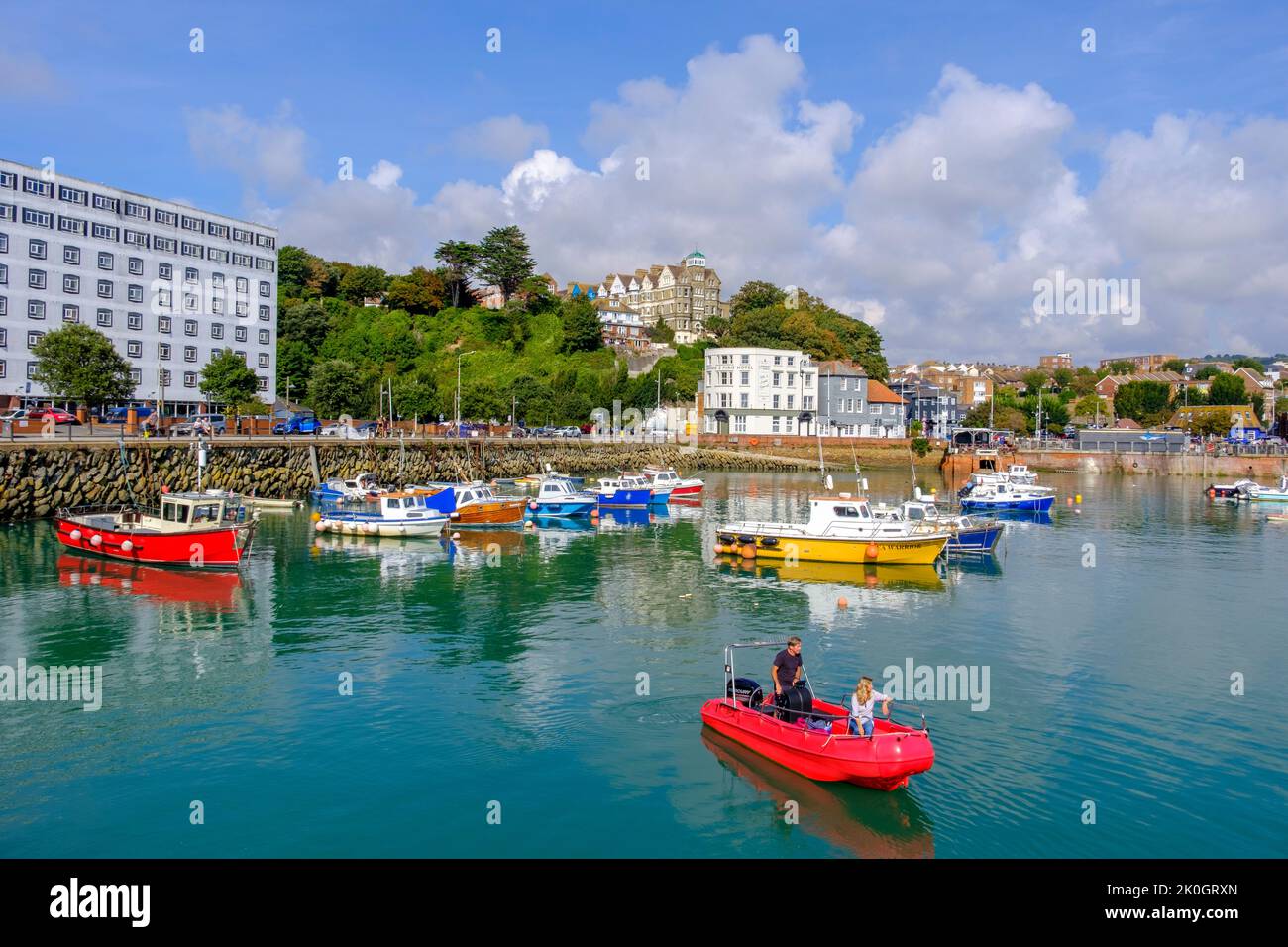 Le port de Folkestone, Kent, UK Banque D'Images