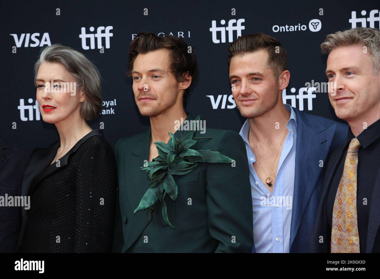 Toronto, ONT. 11th septembre 2022. Gina McKee, Harry Styles, Robbie Rogers, Philip Herd à l'arrivée pour MA PREMIÈRE POLICIÈRE au Festival international du film de Toronto, salle DE contrôle DES VISAS au Princess of Wales Theatre, Toronto, ON 11 septembre 2022. Crédit : JA/Everett Collection/Alay Live News Banque D'Images