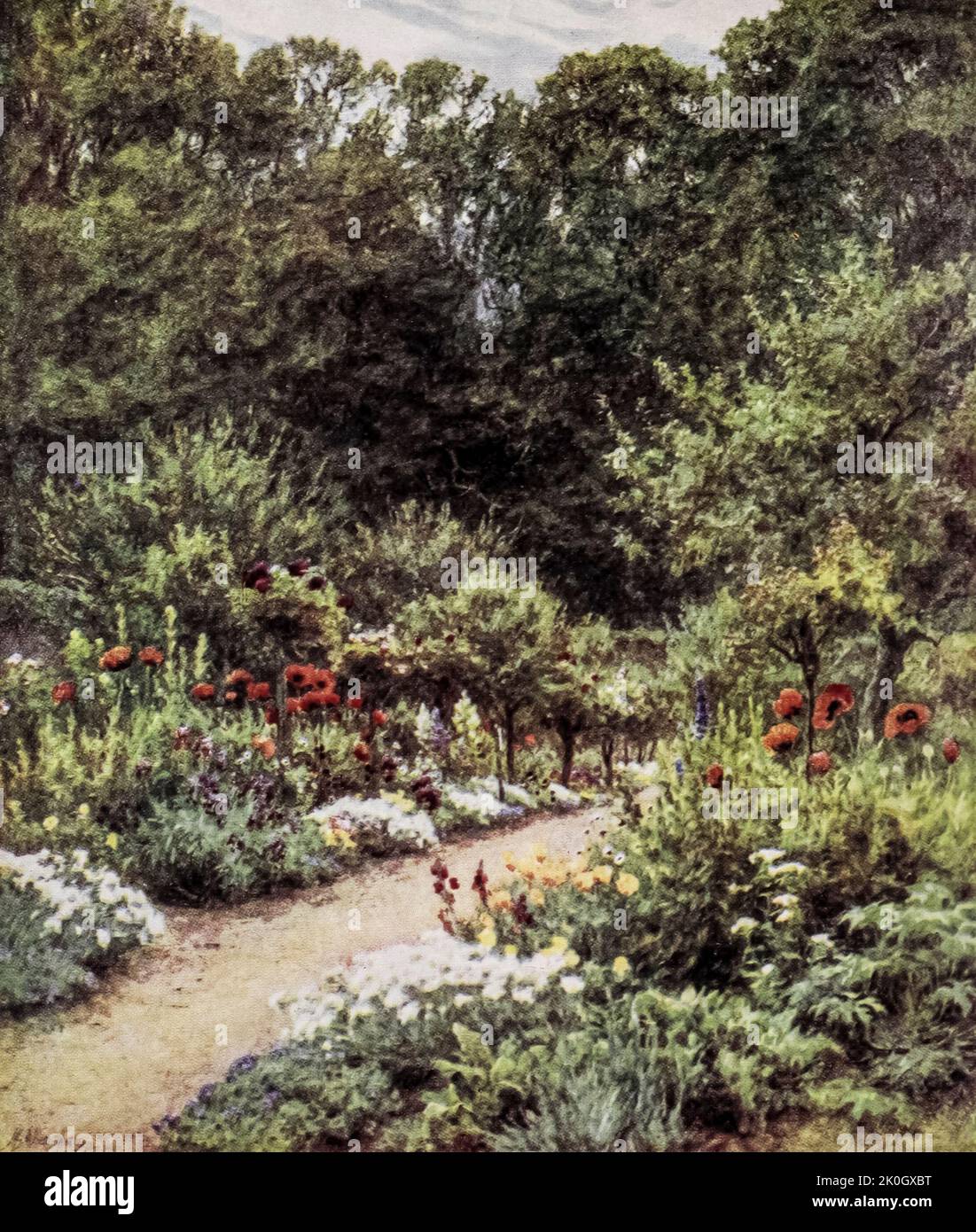 Un jardin clos le charmant jardin par Dion Clayton Malthrop (1878–1937) auteur anglais, illustrateur publié en 1910 Banque D'Images