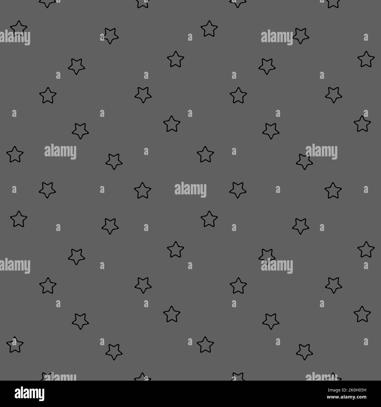 Motif sans couture avec contour simple en forme d'étoiles sur fond gris Illustration de Vecteur