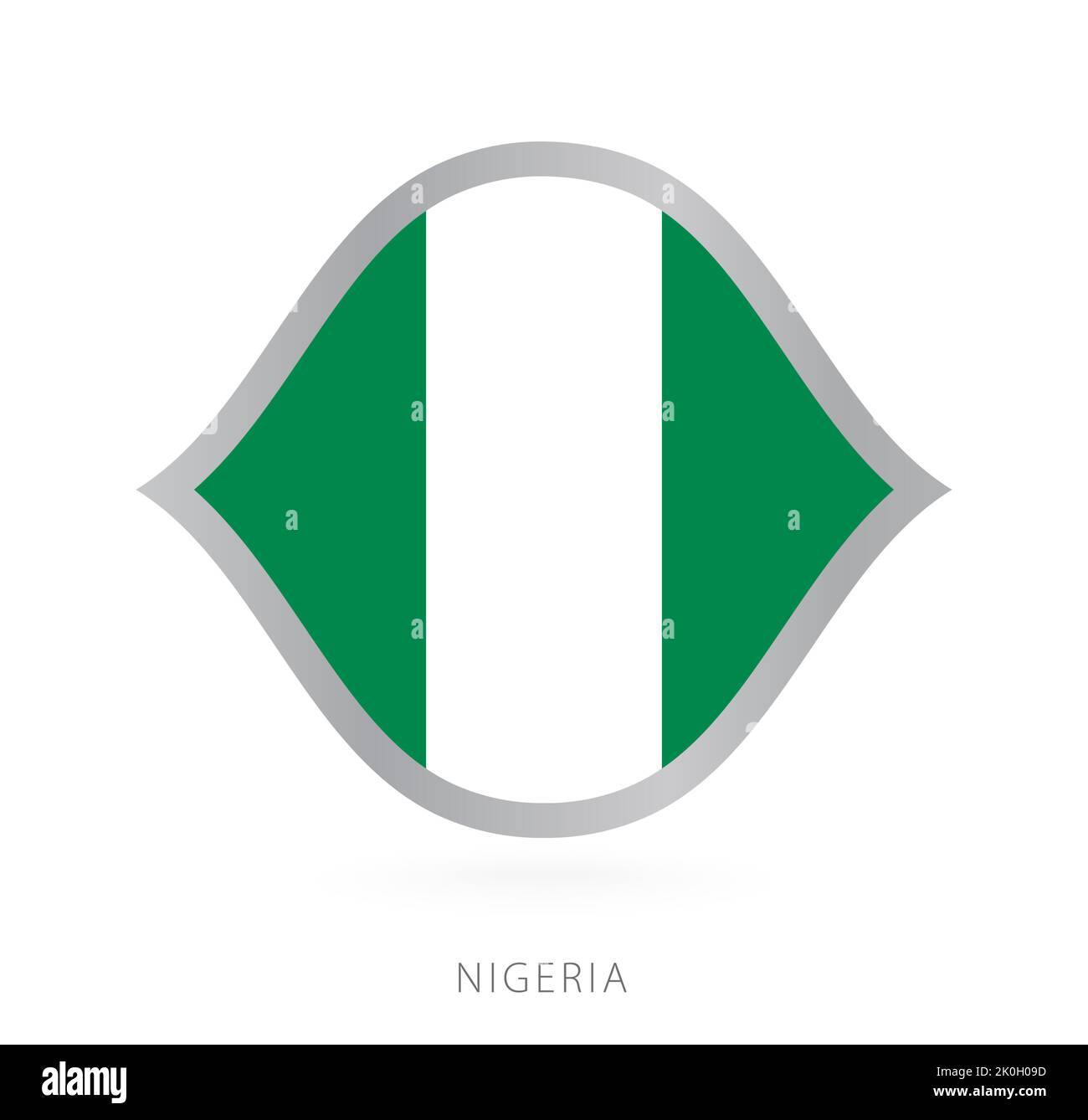 Drapeau de l'équipe nationale du Nigeria avec style pour les compétitions internationales de basket-ball. Signe vectoriel. Illustration de Vecteur