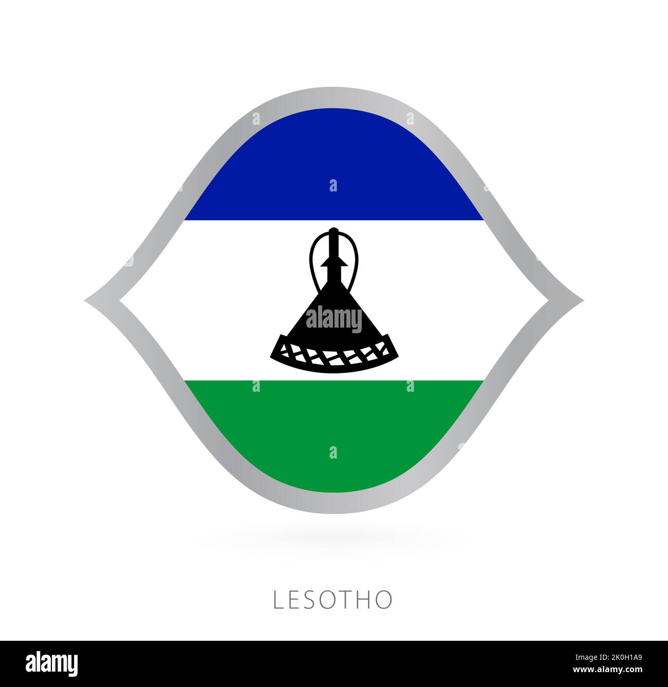 Drapeau de l'équipe nationale du Lesotho en style pour les compétitions internationales de basket-ball. Signe vectoriel. Illustration de Vecteur