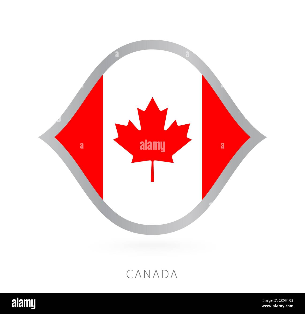 Drapeau de l'équipe nationale du Canada en style pour les compétitions internationales de basket-ball. Signe vectoriel. Illustration de Vecteur