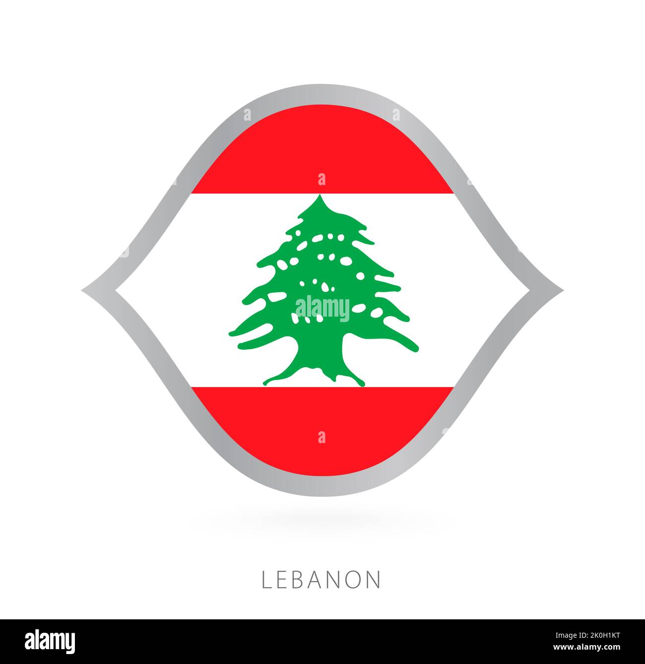 Drapeau de l'équipe nationale du Liban pour les compétitions internationales de basket-ball. Signe vectoriel. Illustration de Vecteur