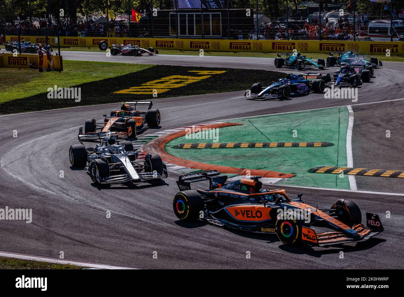 MONZA, Italie, 11 septembre 2022 ; n° 3, Daniel RICCIARDO, AUS, McLaren F1 Team, MCL35M, moteur Mercedes, pendant la Formule 1, F1, Grand Prix d'Italie, Gro Banque D'Images